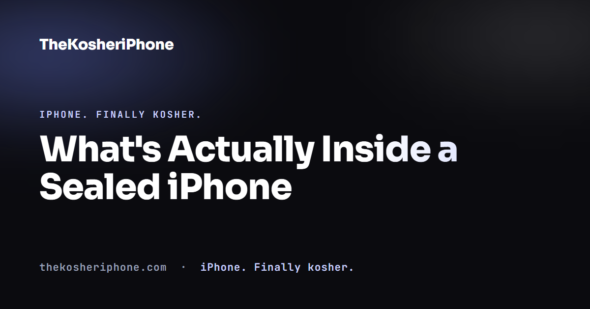 What's Actually Inside a Sealed iPhone